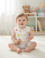 Cloud Soft comfortable Muslin Jabla Set - Happy logs - Image 2