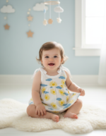 Cloud Soft comfortable Muslin knot frocks – Sunny sky - Image 2