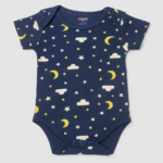Romper Half Sleeves Onesies - Night sky