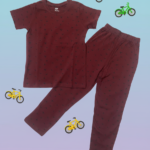 Pure Cotton Half Sleeves Maroon Free-Flyer Print T-shirt & pant