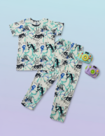 Pure Cotton Half Sleeves Urban Graffiti Print T-shirt & pant