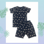 Pure Cotton Half Sleeves Midnight Sailboat Print T-shirt & Shorts