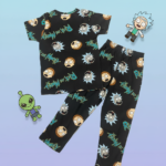 Pure Cotton Half Sleeves Space Scientist Print T-shirt & pant