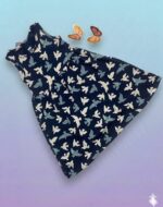 Girls Sleeveless Printed Dress – Flying Birds