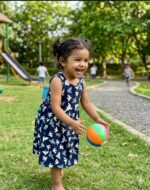 Girls Sleeveless Printed Dress – Flying Birds - Image 2