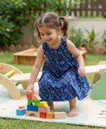 Girls Sleeveless Printed Dress – Indigo Island - Image 2