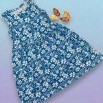 Girls Sleeveless Printed Dress – Tropical Floral