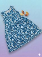 Girls Sleeveless Printed Dress – Tropical Floral