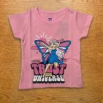 Girls Cotton Crew Neck Printed T-Shirt –  Pink Trust