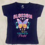 Girls Cotton Crew Neck Printed T-Shirt – Blossom Butterflies