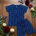 Girls Cotton Playful Puppy Printed T-shirt & shorts