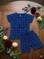 Girls Cotton Playful Puppy Printed T-shirt & shorts