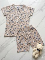 Girls Cotton Floral Vine Printed T-shirt & shorts