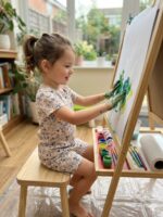 Girls Cotton Floral Vine Printed T-shirt & shorts - Image 2