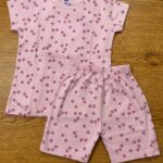 Girls Cotton Miniature Heart Printed T-shirt & shorts