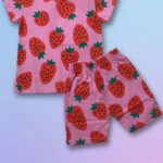 Girls Cotton Sweet Berry Printed T-shirt & shorts