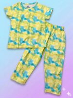 Pure Cotton Half Sleeves Dreamy Cloud Print T-shirt & pant
