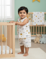 Cloud Soft comfortable Muslin Jabla Set – cute pup - Image 3