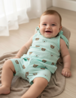 Cloud Soft comfortable Muslin knot Jabla set – Teddy - Image 2