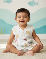 Cloud Soft comfortable Muslin button Jabla – Aquarium - Image 2