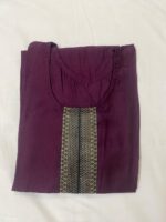 Royal Purple Slub Cotton Straight Kurta - Image 2