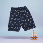 Knee Length Shorts – all over Sail Boat print