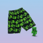 Knee Length Shorts – Minecraft Creeper All-Over Print
