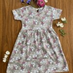 Girls Half Sleeve Printed Dress –Meadow Blossom