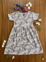 Girls Half Sleeve Printed Dress –Meadow Blossom
