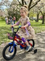 Girls Half Sleeve Printed Dress – Neutral Blossom - Image 2