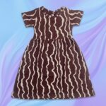 Girls Half Sleeve Printed Dress – Modern Zebra stripe