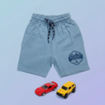 Cotton Knee Length Shorts – Steel blue