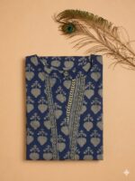 Short Kurta - Indigo Blue Block Cotton - Image 2