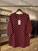 Short Kurta - burgundy Cotton