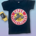Boys Cotton Crew Neck Printed T-Shirt – Super Blue