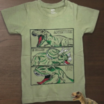Boys Cotton Crew Neck Printed T-Shirt – Dino
