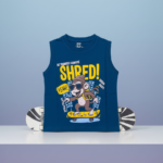 Boys Cotton Printed Sleeveless T-shirt – NavyBlue