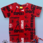 Boys Cotton Crew Neck Printed T-Shirt - Spidey Red