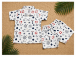 Soft Cotton Boys Shirt & Shorts Set - Sailor theme