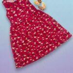 Girls Sleeveless Printed Dress – Berry Blossom