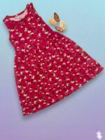 Girls Sleeveless Printed Dress – Berry Blossom