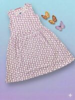 Girls Sleeveless Printed Dress – Lilac