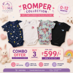 Combo - Romper Half Sleeves Onesies
